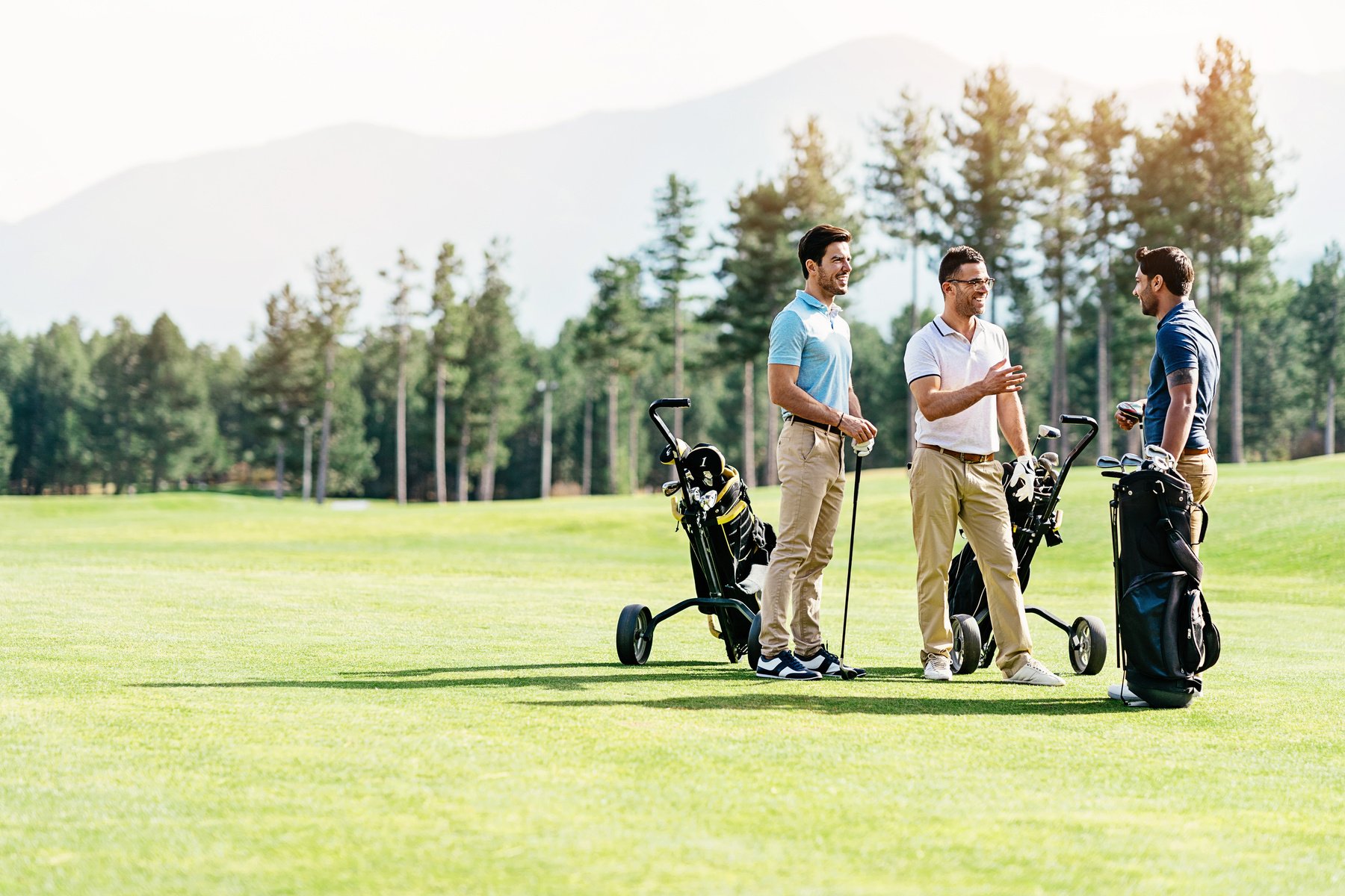 Group of golf players